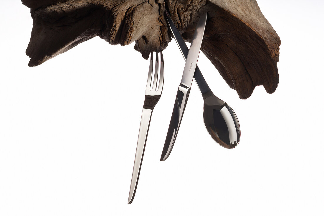 Messer, Gabel, Esslöffel, stromlinienförmig