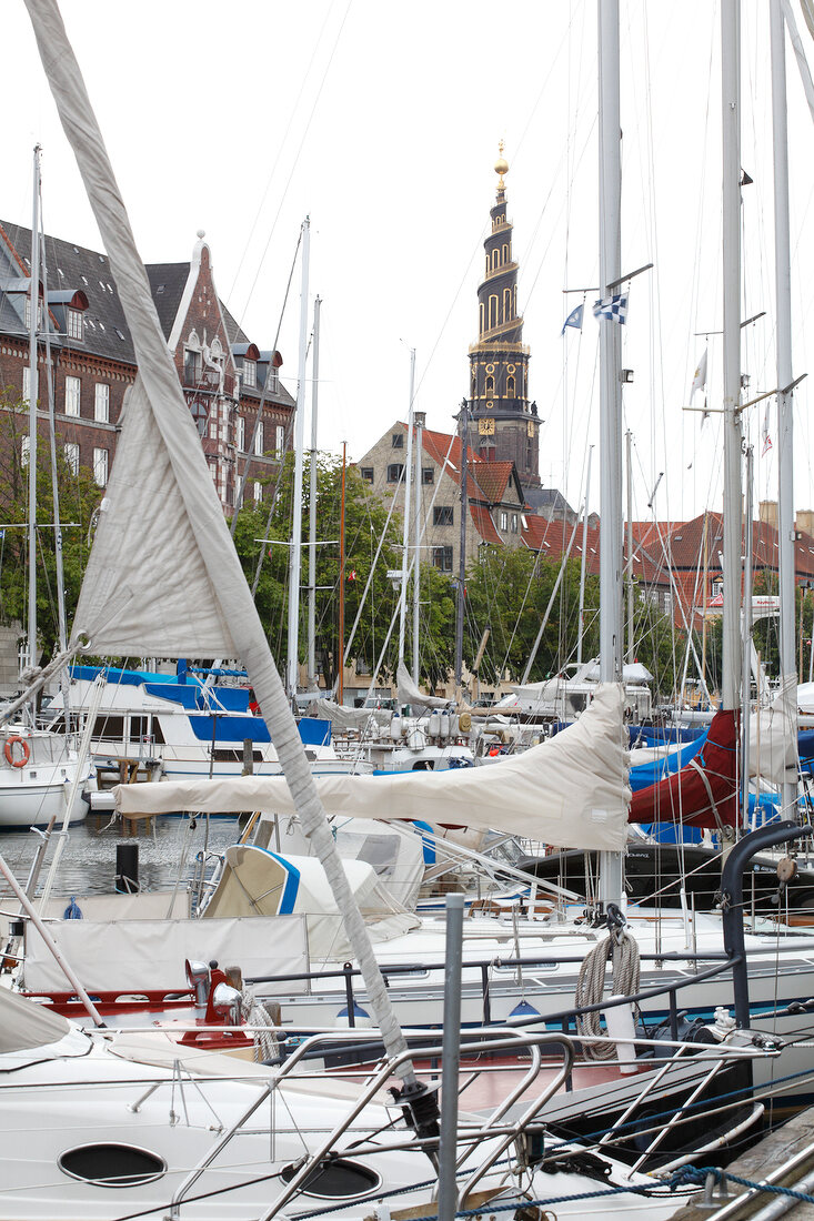 Sailboats at Christianshavn, Copenhagen, Denmark