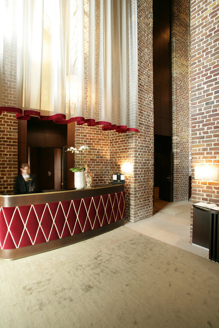 Lobby of hotel in Cologne, Germany