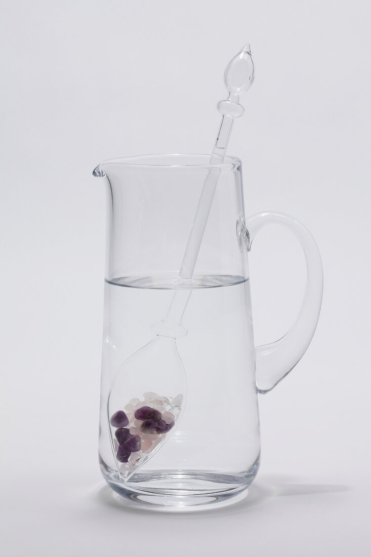 Pitcher of water with precious stones