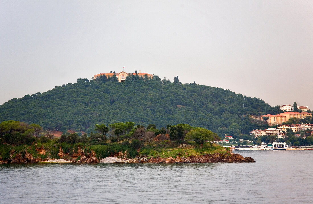 View of Theological College of Orthodox Christians on Heybeliada, Istanbul, Turkey