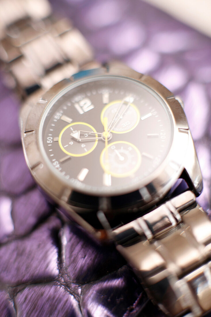 Close-up of wristwatch