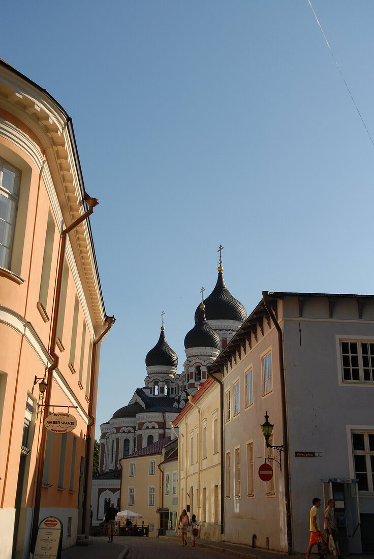 Estland, Tallinn, Straßen, Altstadt , Alexander-Newski-Kathedrale