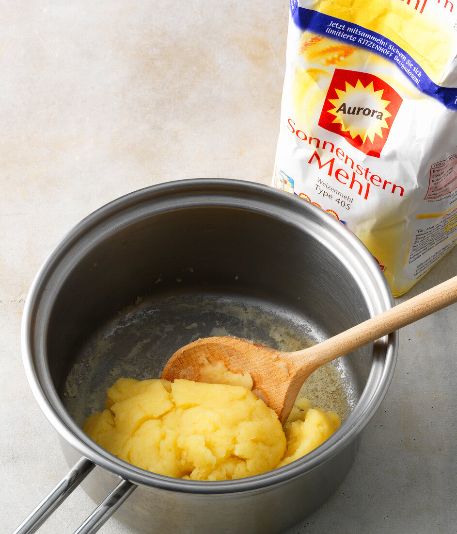 Dough prepared for puffs, step 1