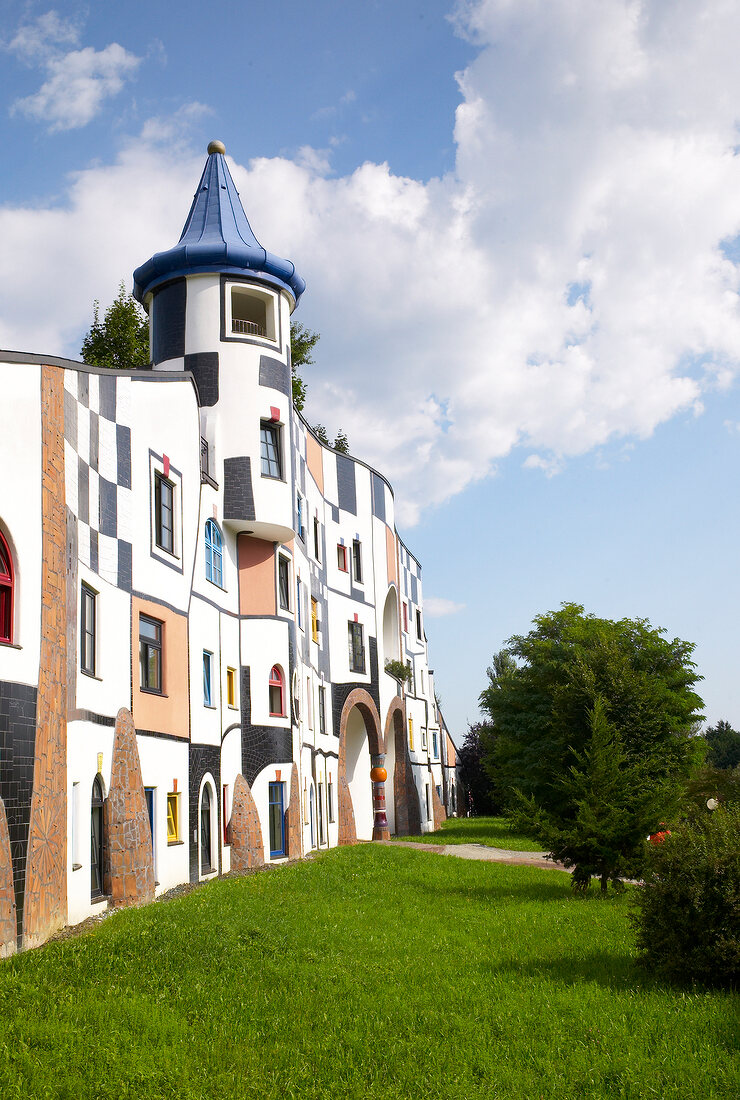 Facade of Hotel Rogner Bad Blumauin Styria, Austria