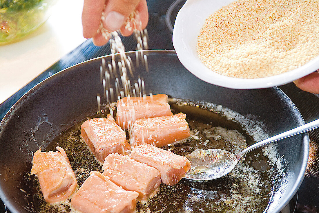 Sesam, Lachs, Step 