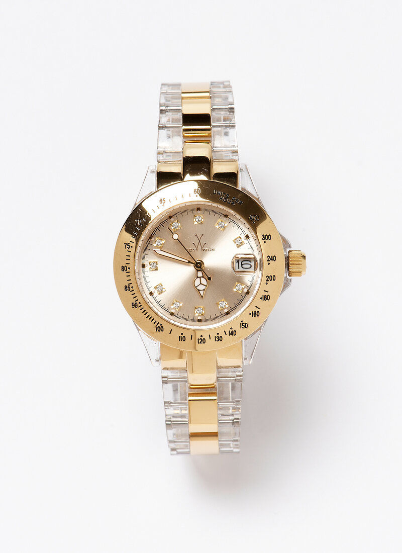 Armbanduhr in Gold und Silber 