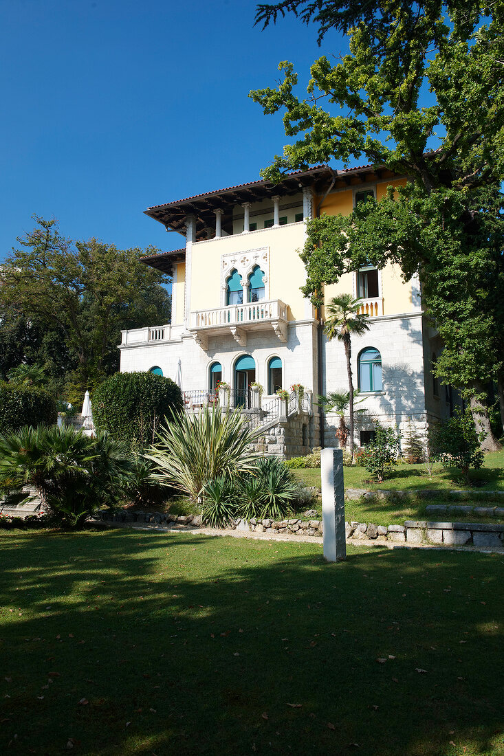 View of hotel Villa Astra in Lovran Istria, Croatia