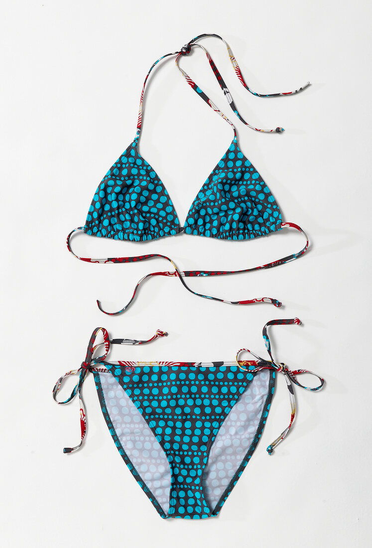 Triangel-Bikini "Dots" mit blauen Punkten