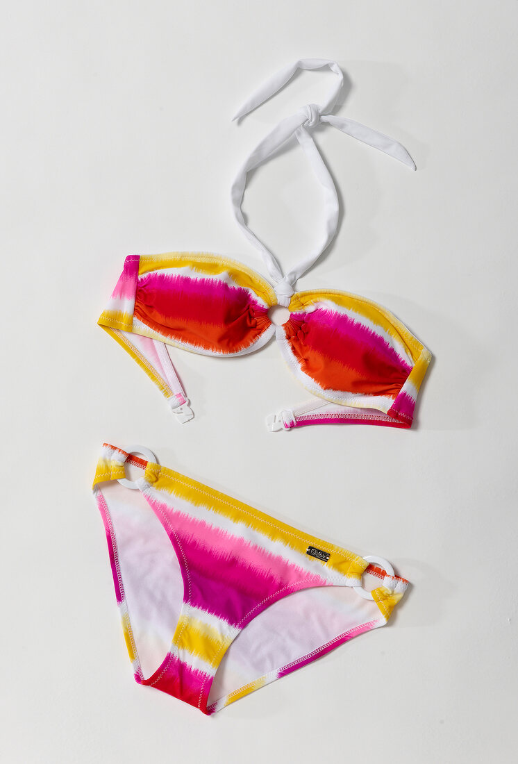 Halter Bikini with gradient against white background