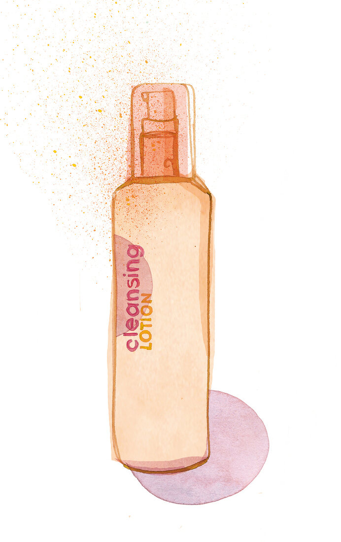 Illustration: cleansing lotion, Pumpspender