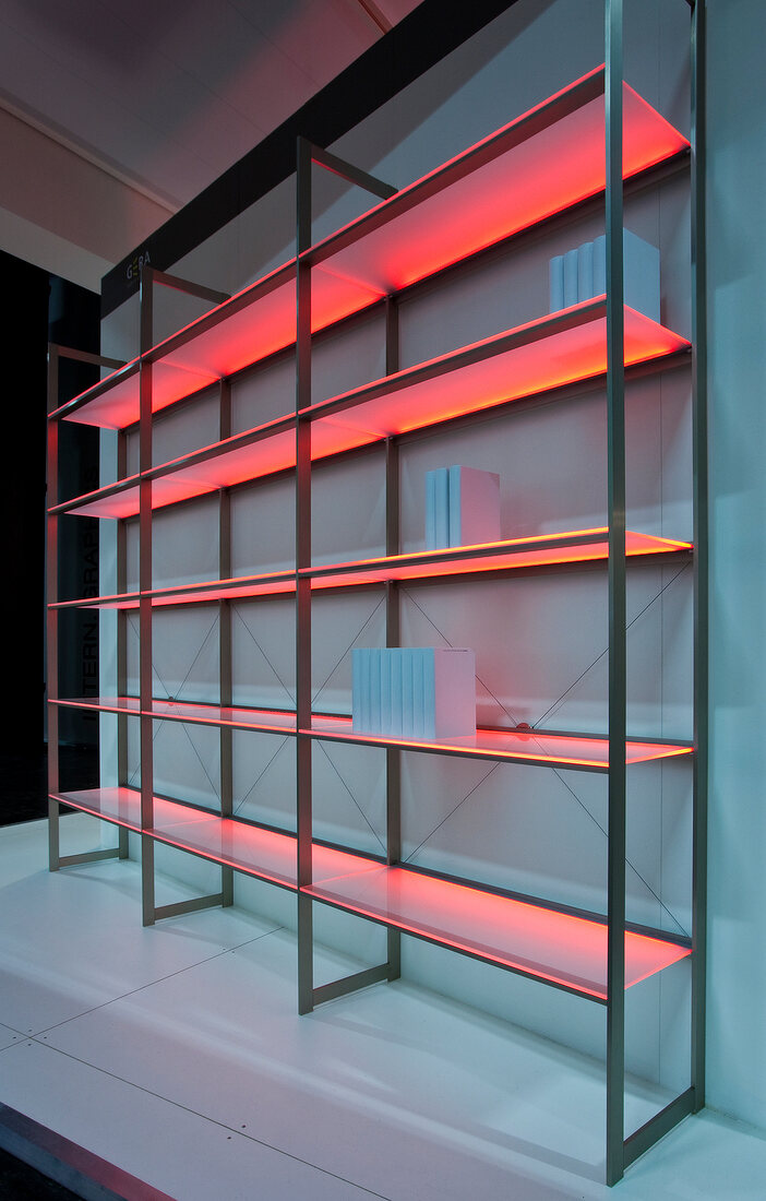 Illuminated shelves with light technology