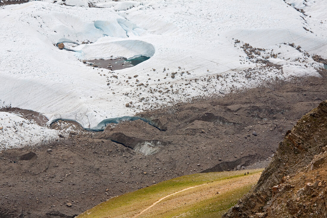 Gorner Glacier in Valais, Switzerland