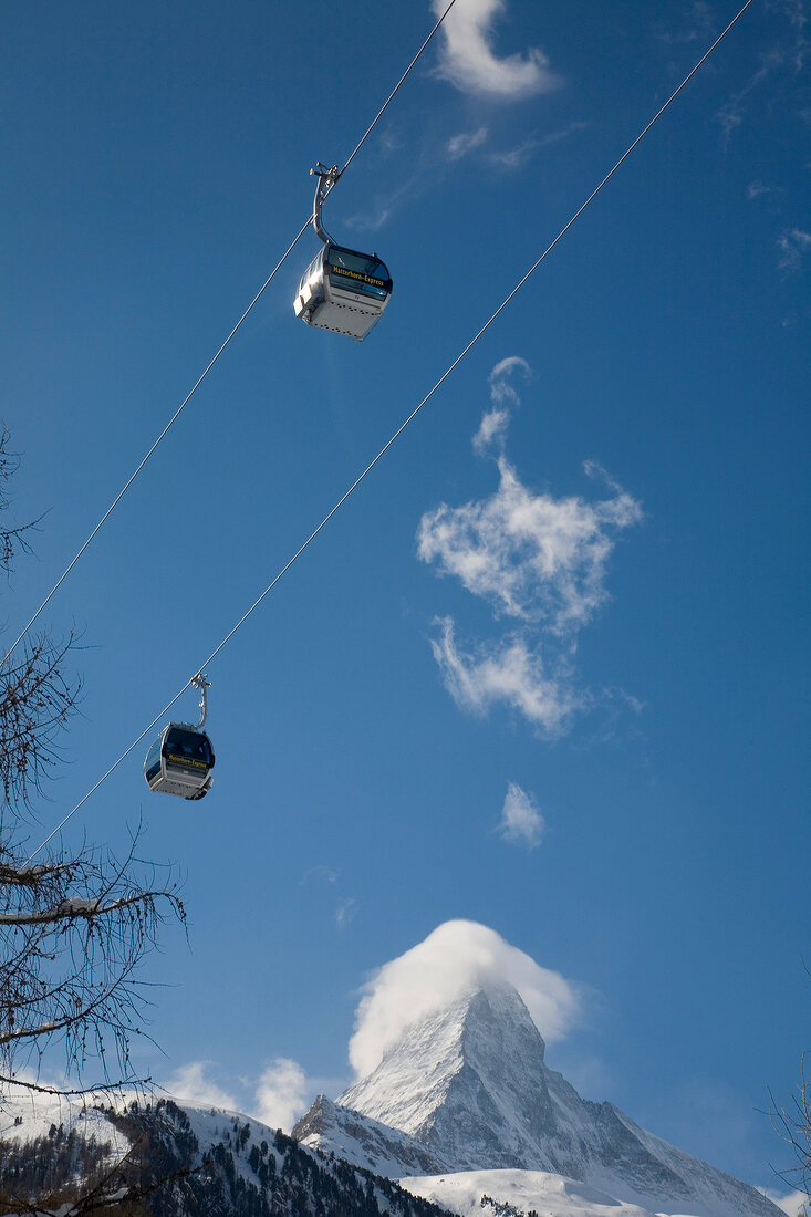 Matterhorn Express cable car in Zermatt, Switzerland