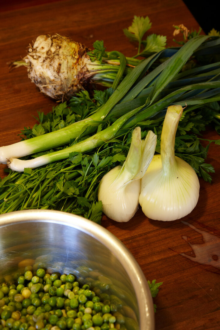 Freshly harvested vegetables