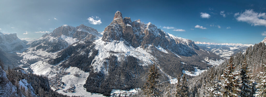 View of mountains in Alta Badai, Dolomites, South Tyrol, Italy
