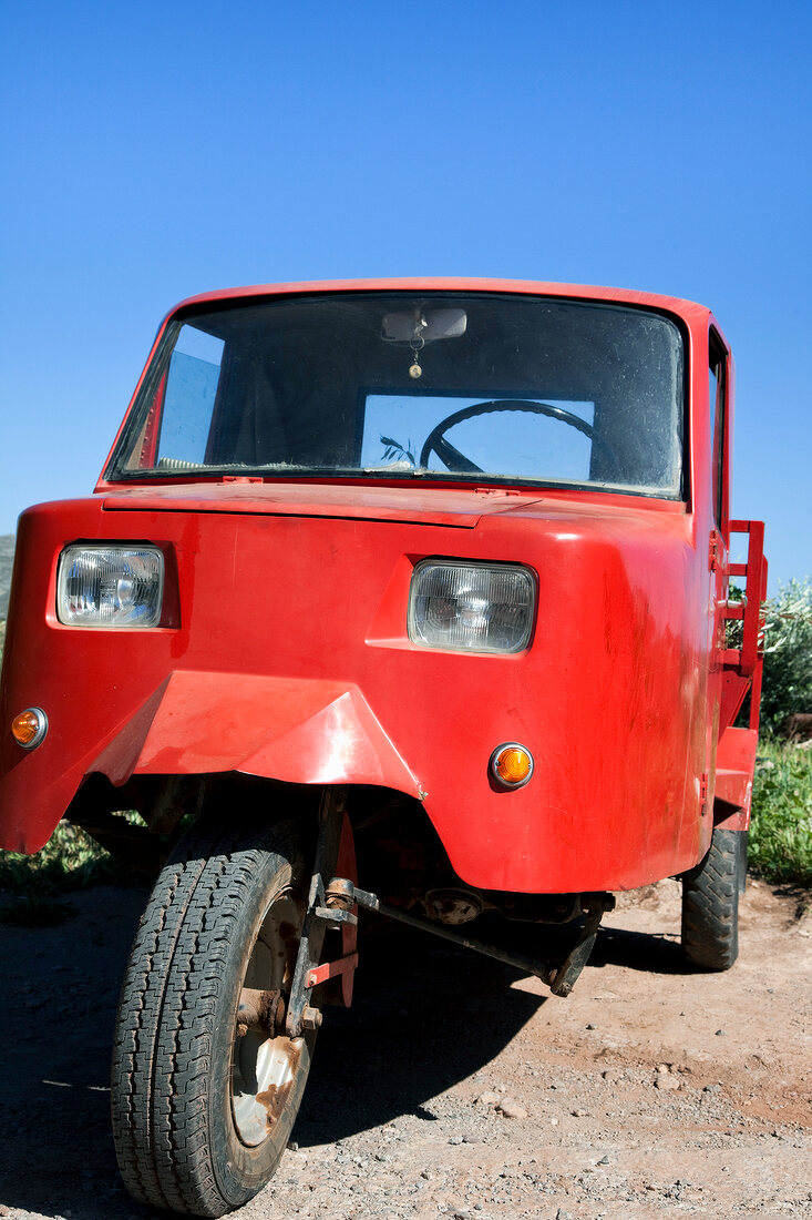 Red Tricycle in Crete, Greek