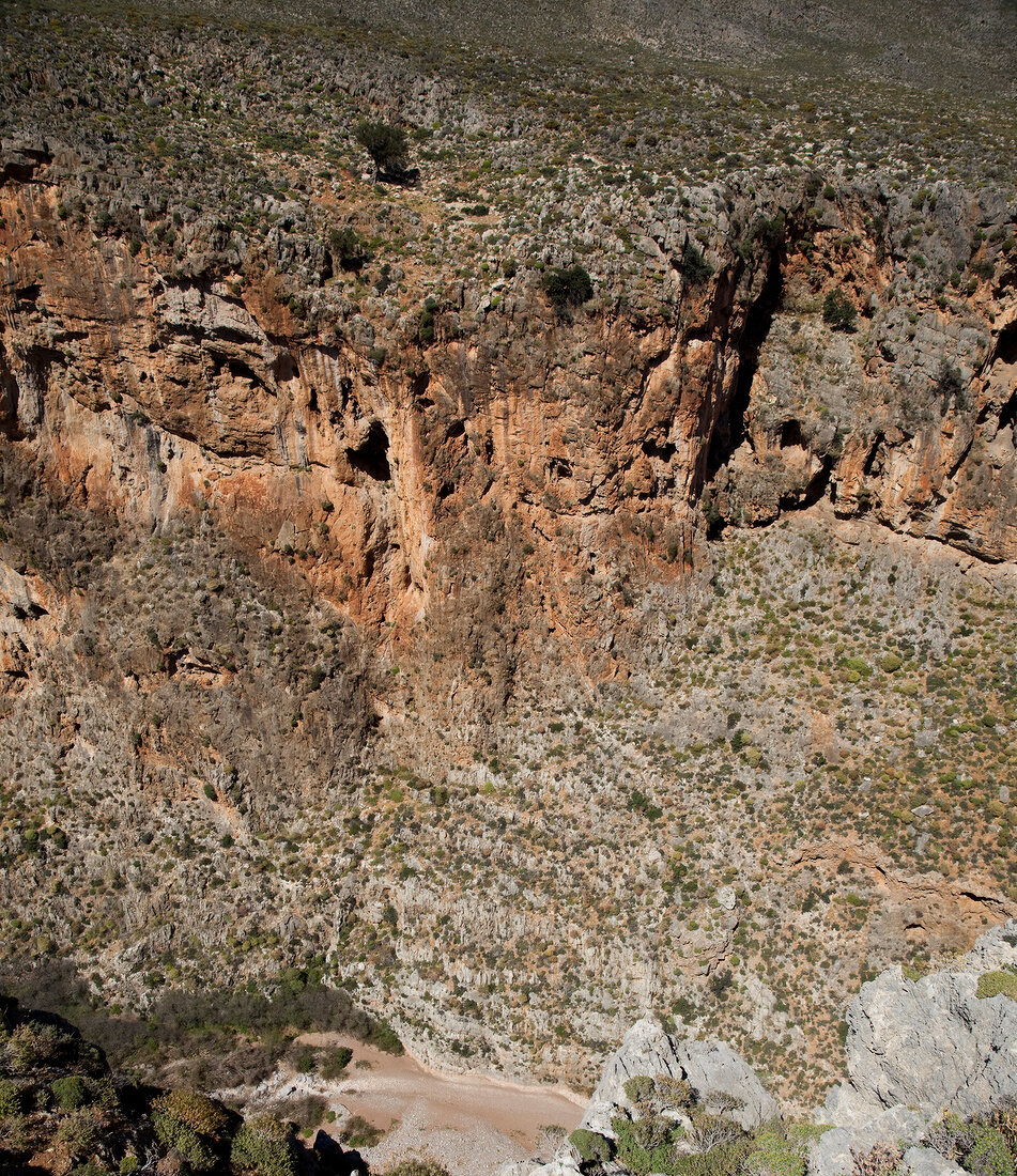 View of Zakros Gorge in Crete, Greek