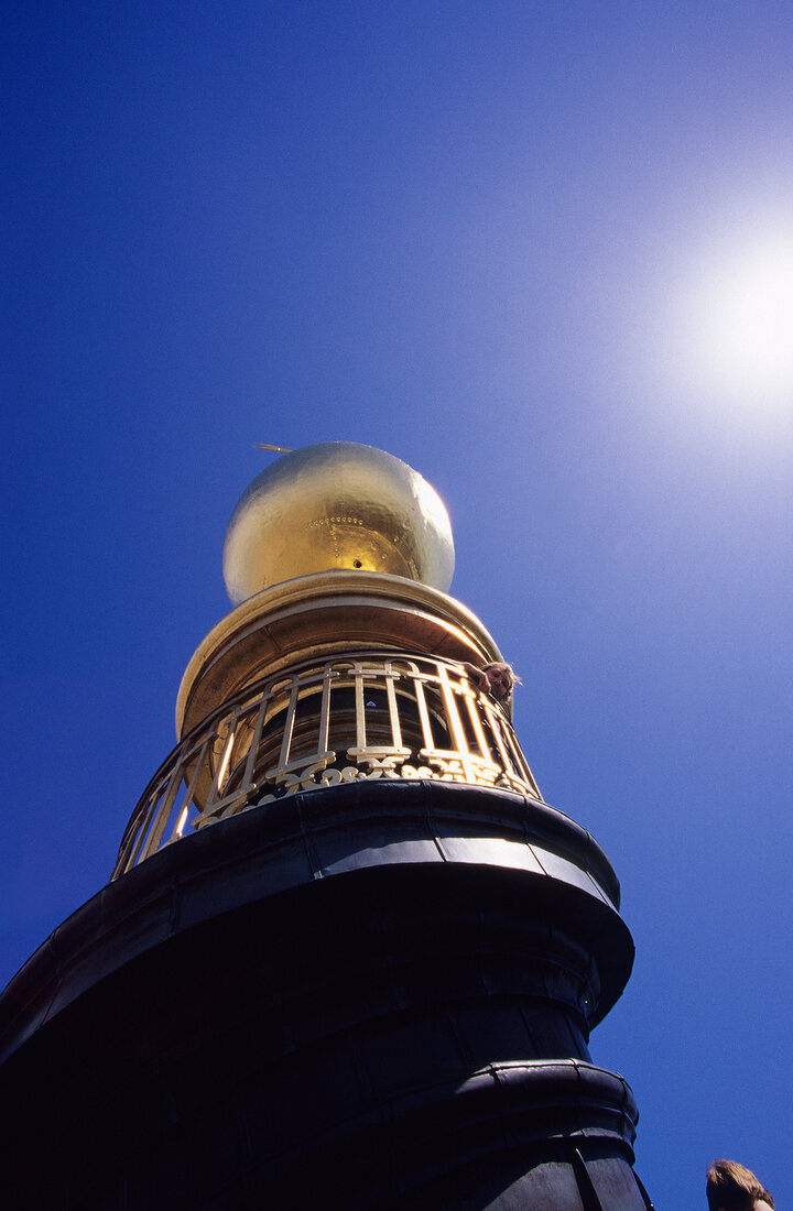 Minaret of Vor Frelsers Kirke in Copenhagen, Denmark