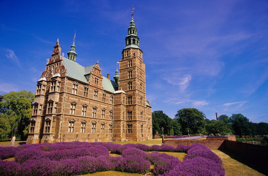 View of Rosenborg castle in Copenhagen, Denmark