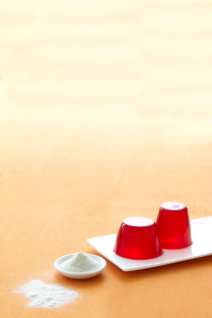 Two lemon jellies on tray