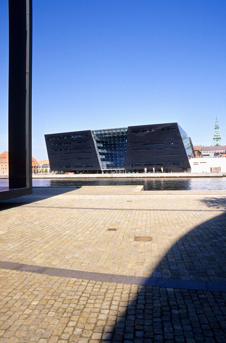 Facade of Black Diamond on Frederiksholms Kanal, Copenhagen, Denmark