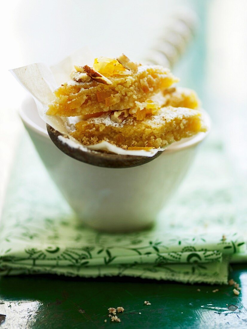 Pecan nut corners with orange