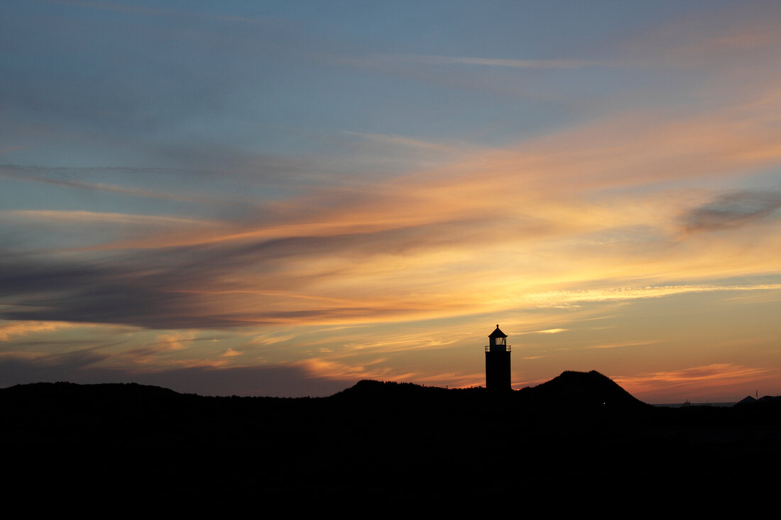 Sylt: Leuchtturm bei Kampen, Abenddämmerung