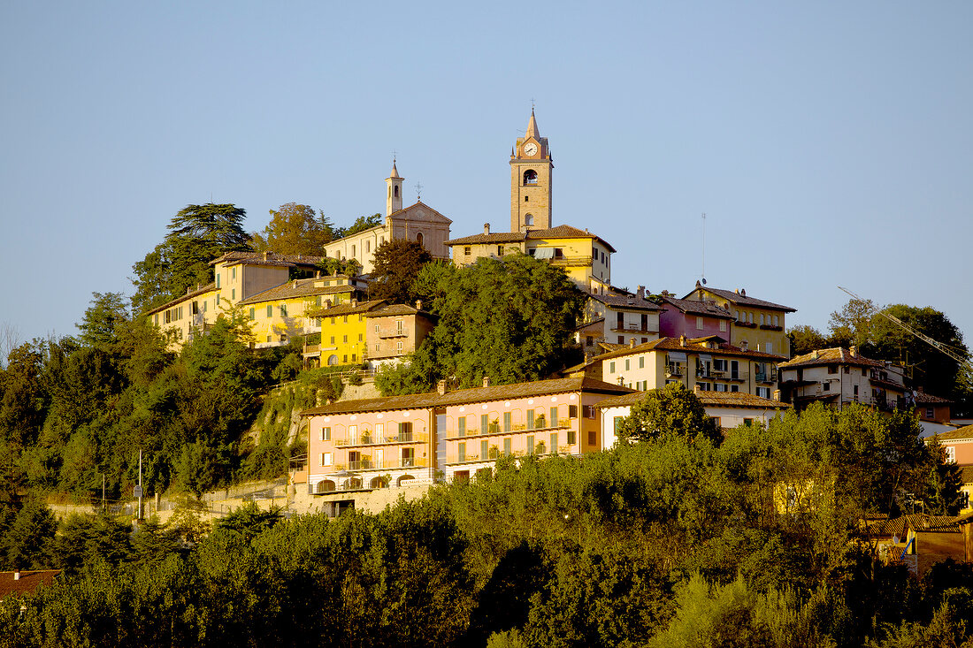 View of Monforte d'Alba, Piedmont, Italy