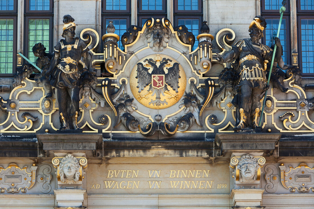 Schutting motto of Bremen merchants, Bremen, Germany