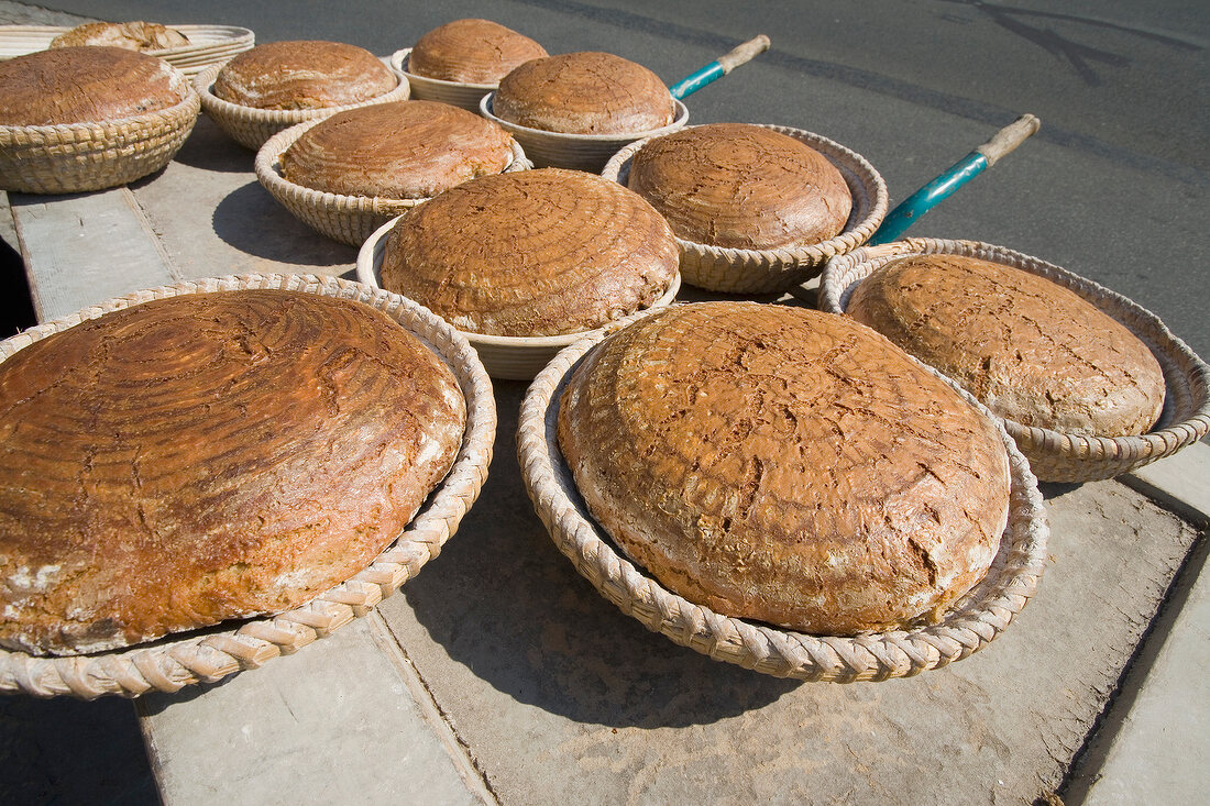 Bread in bowl, Bavaria, Franconia, Switzerland