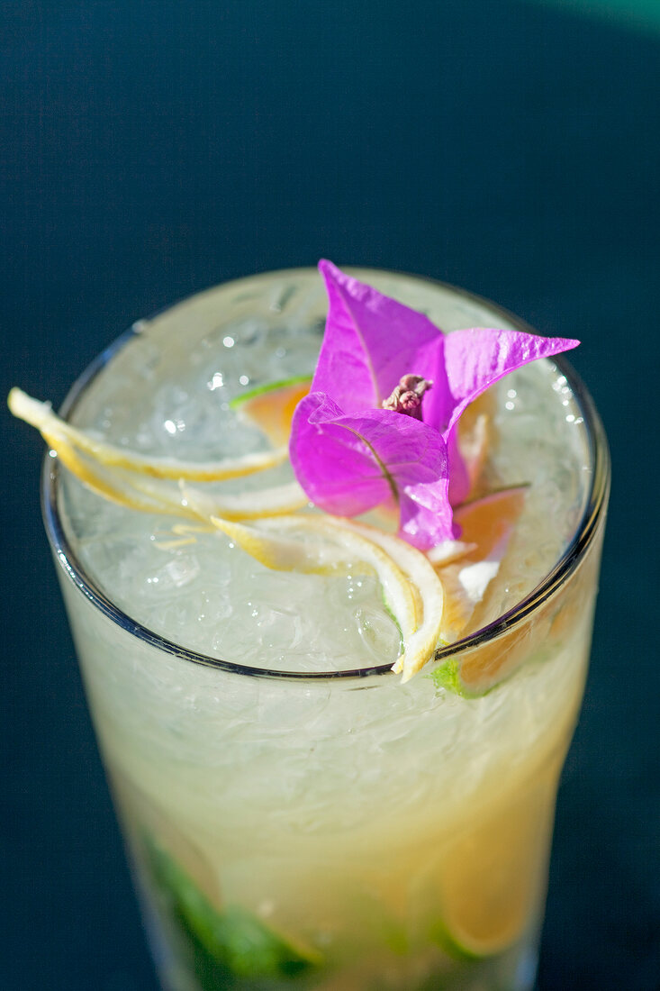 Glass of Caipirinha at Limon Cafe in Gumusluk, Bodrum Peninsula, Turkey