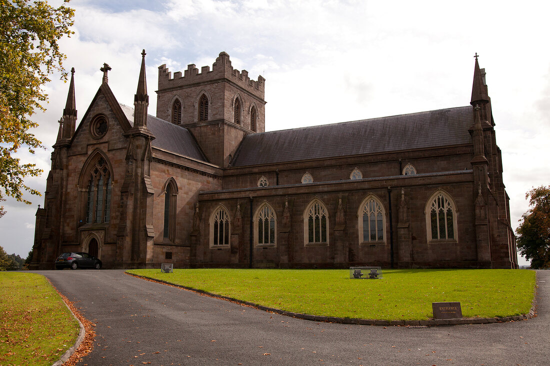 Facade of St Patrick's Cathedral, Armagh, Ireland, UK