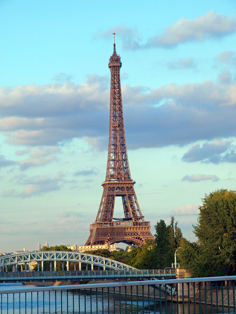 View of Eiffel Tower in Paris, France