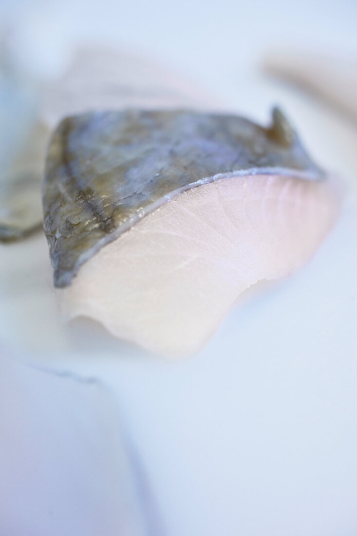 Close-up of fresh fish piece