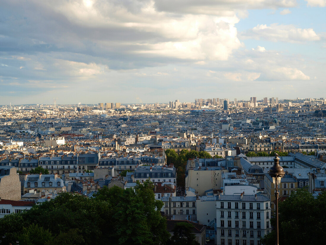 Paris: Blick über Paris, Aussicht, Ferne, Dächer.