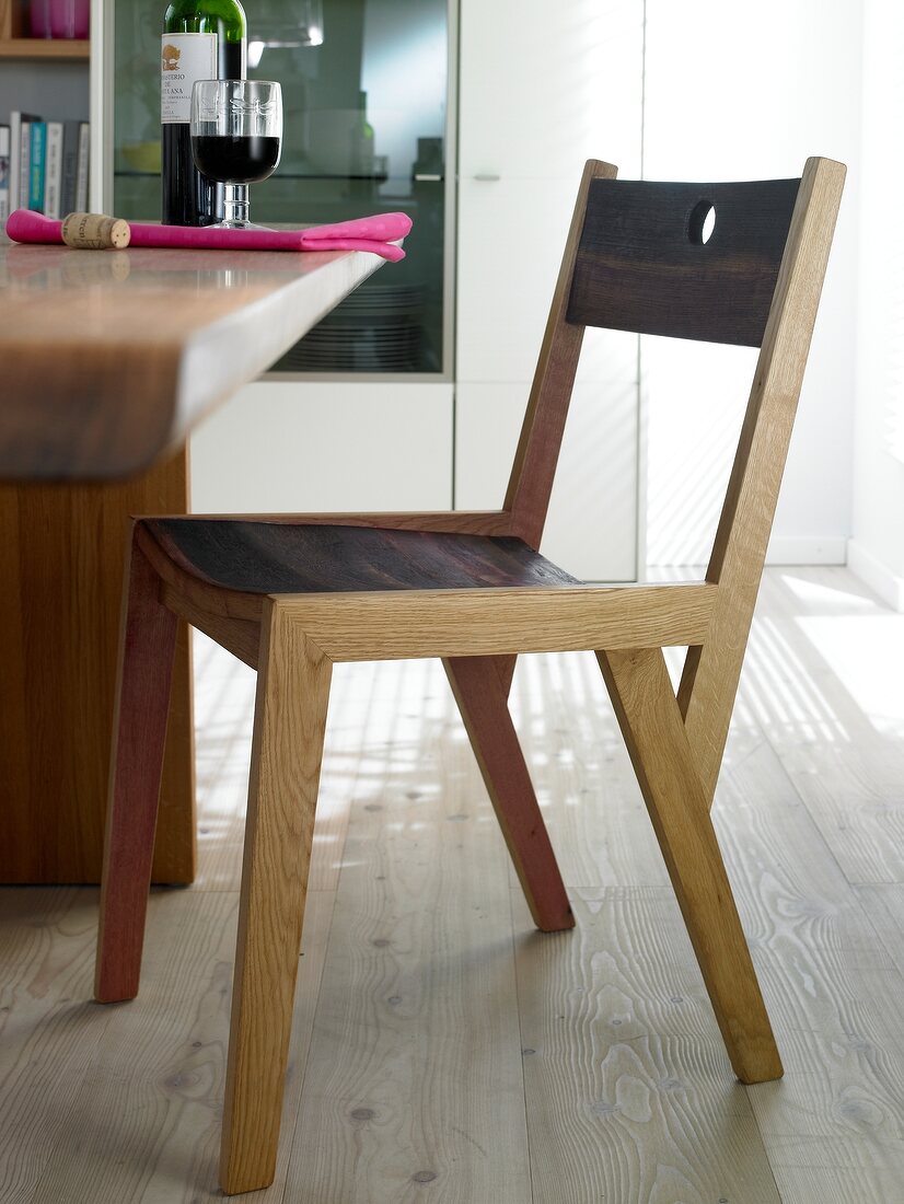 Chair made up from recycled wine barrels