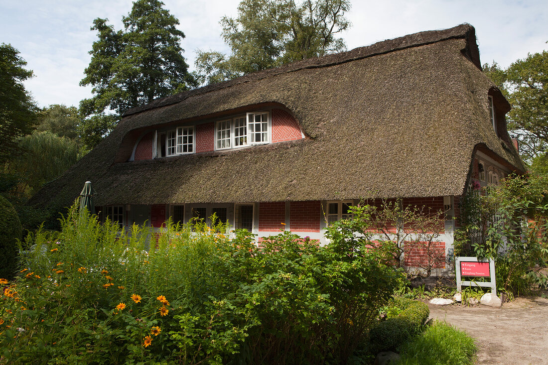 Facade of Haus im Schluh at Worpswede, Germany