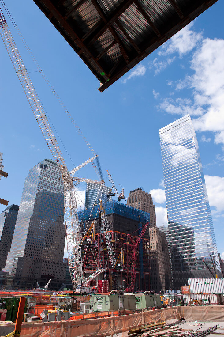 Construction work going on in Ground Zero site in New York, USA