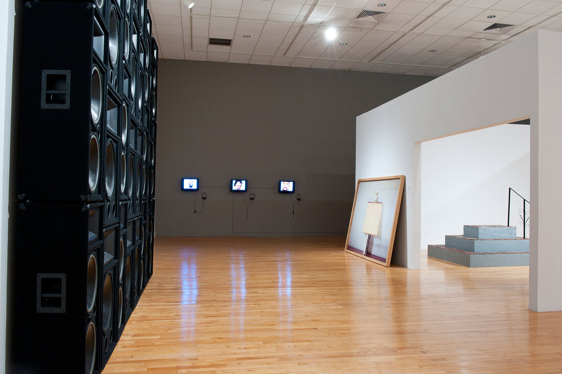 Exhibition of contemporary art at Bronx Museum, New York, USA