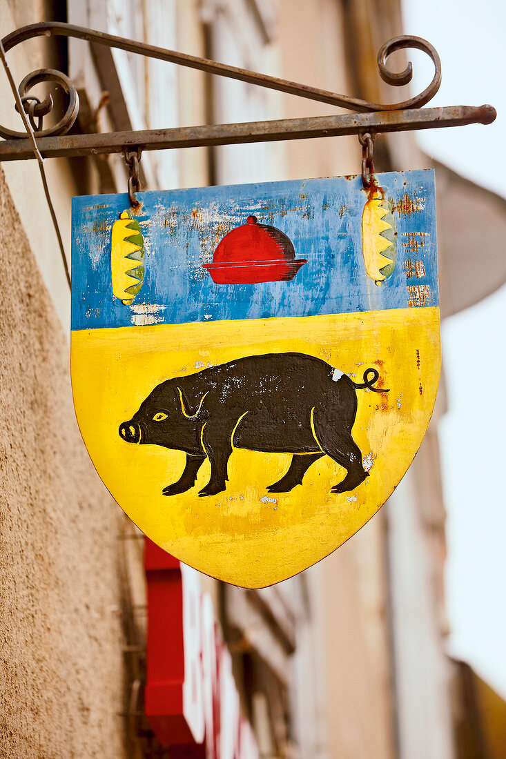 Frankreich, Französisches Boucherie Schild