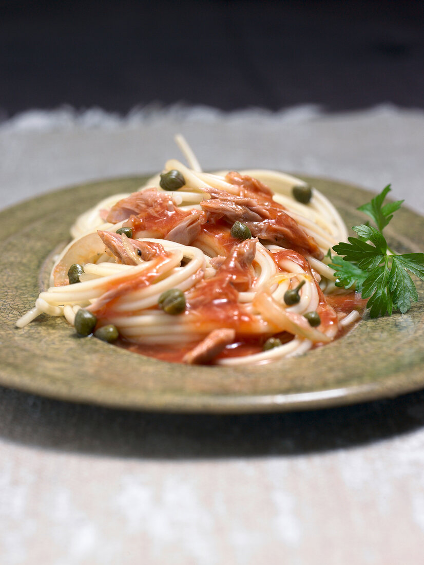 ich koch mir was. Spaghettini mit Thunfischsauce