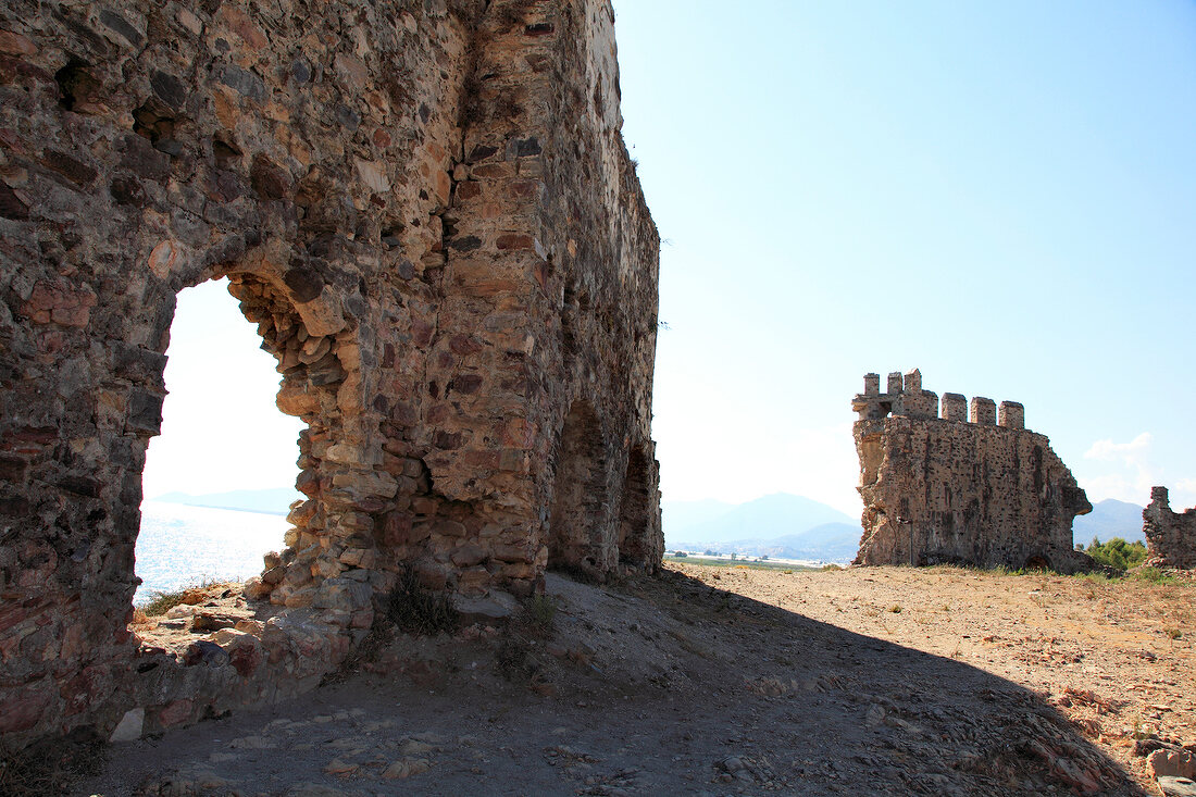 Ruins of Mamure Kalesi castle in Anamur, Mersin Province, Turkey