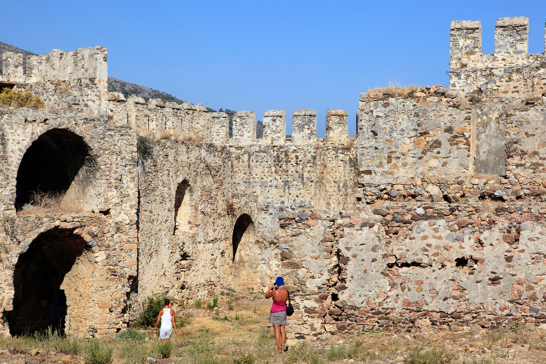 Ruins of Mamure Castle in Anamur, Mersin Province, Turkey