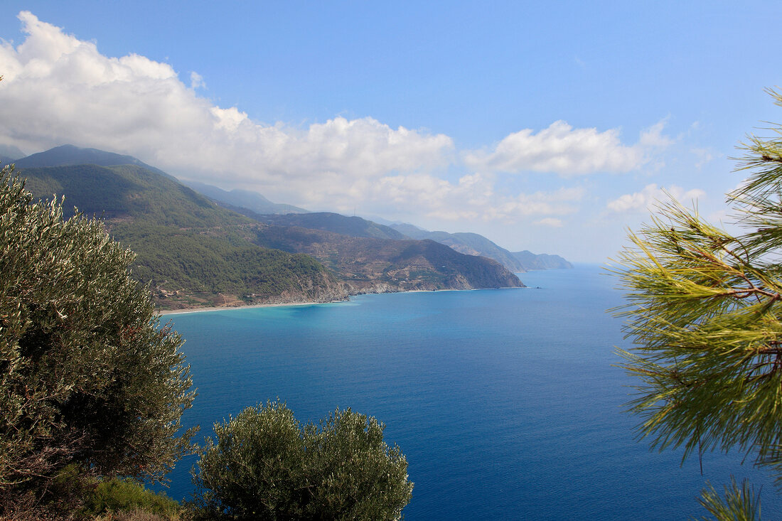 Anamur: Meerblick, Küste, Berge, malerisch.