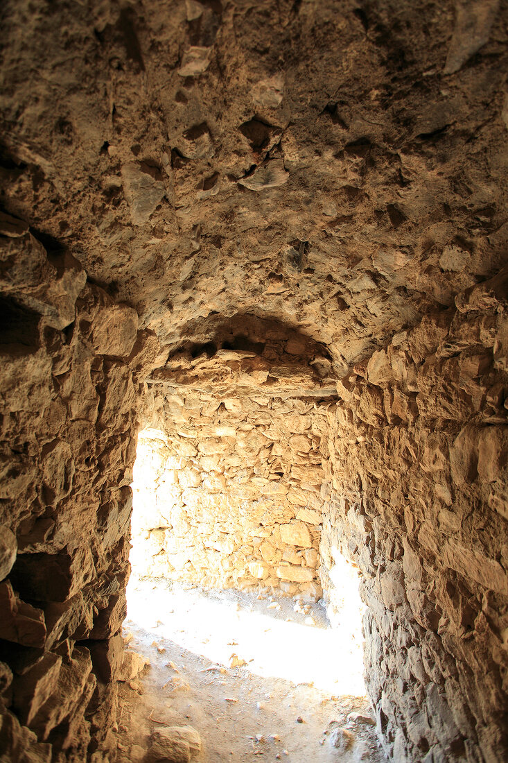 Exit passage in ruined Mamure Castle in Anamur, Antalya, Turkey