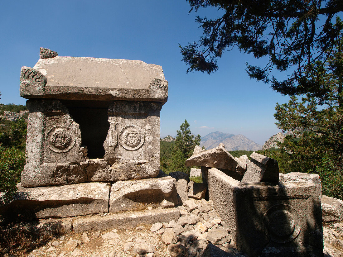 Ruins of Tomb at Termessos in Antalya Province, Turkey