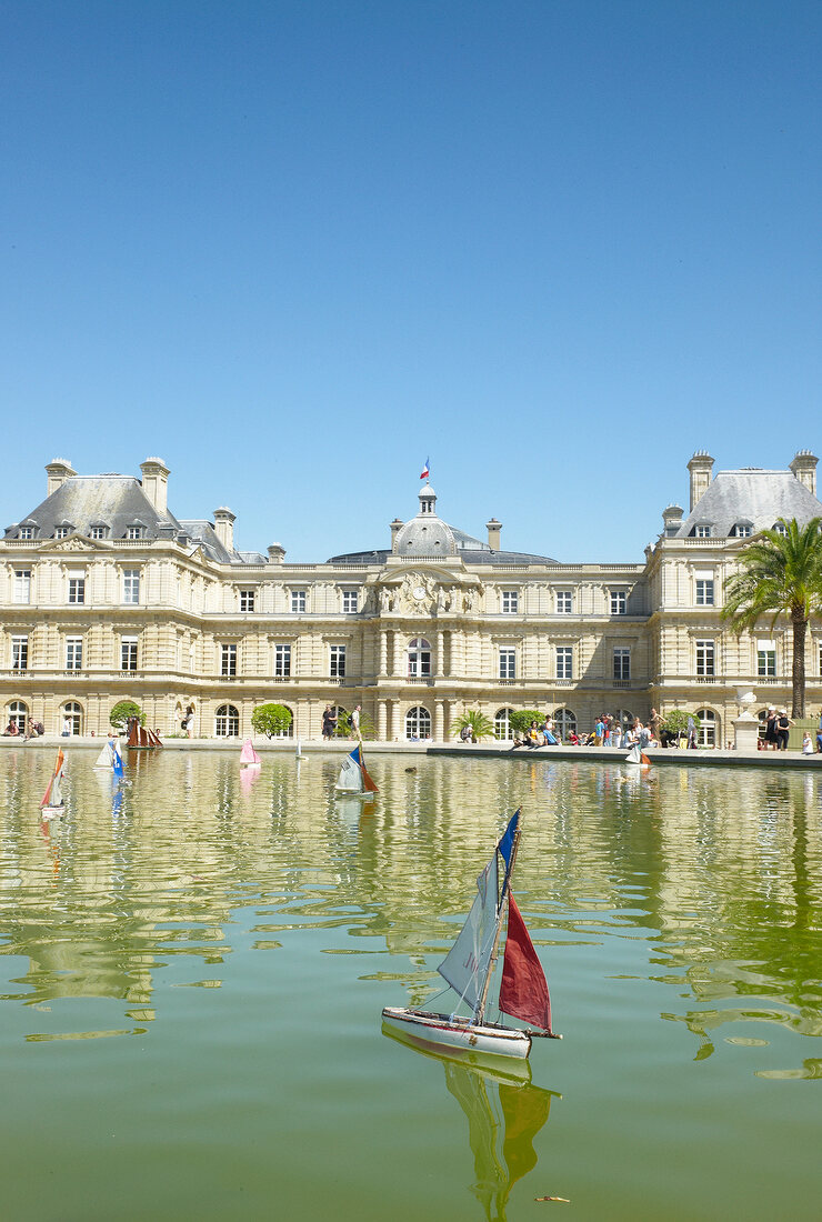 View of Jardin du Luxembourg in Paris, France
