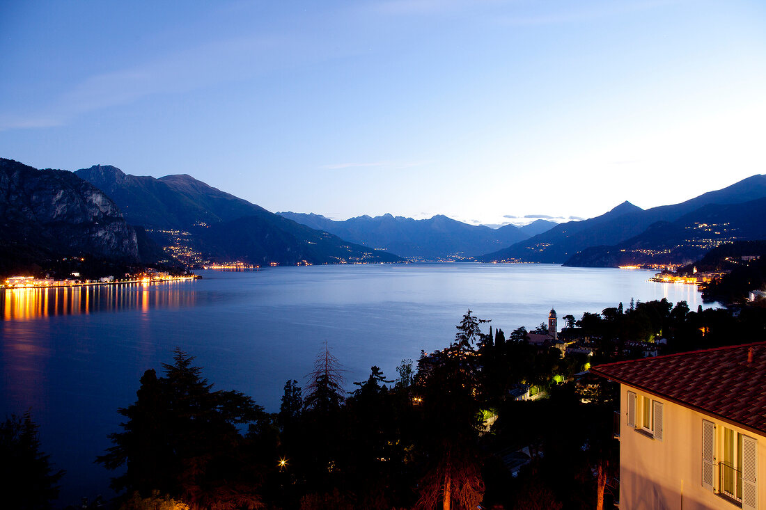 View of Lake Como from Hotel Lumin in Lombardy, Italy