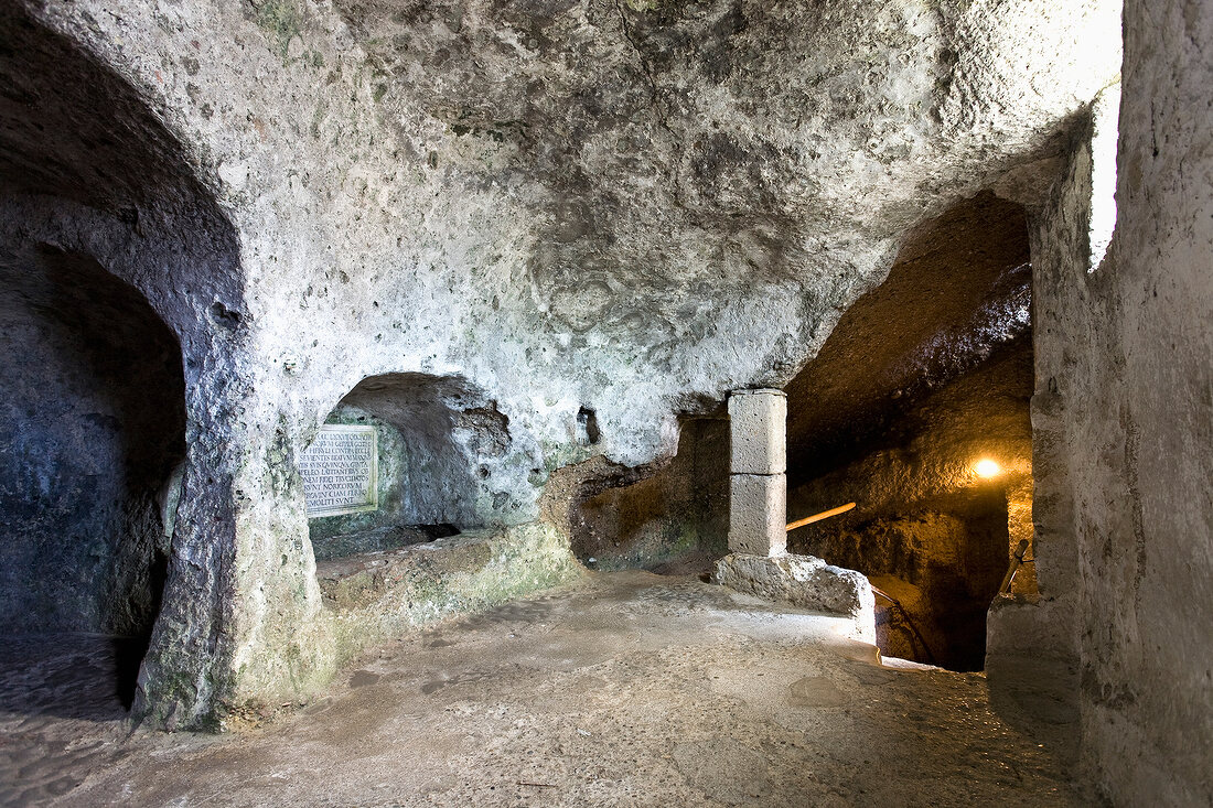 Catacombs above St. Peter Cemetery, Salzburg, Austria